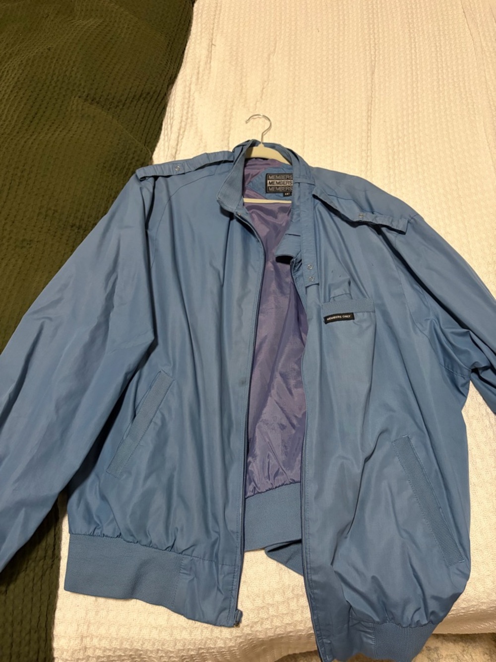 Members Only Sky Blue Bomber Jacket